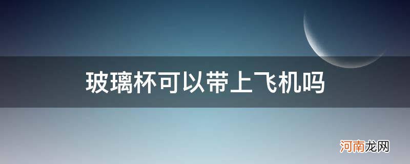 玻璃杯可以带上飞机吗? 玻璃杯可以带上飞机吗