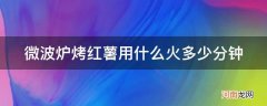 微波炉烤红薯用什么火烤多长时间 微波炉烤红薯用什么火多少分钟