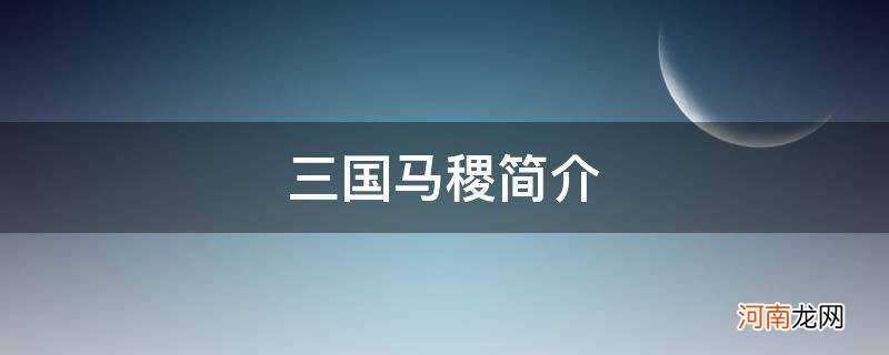 稷的意思 三国马稷简介