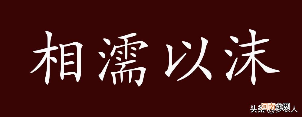 相濡以沫形容爱情什么意思 相濡以沫什么意思