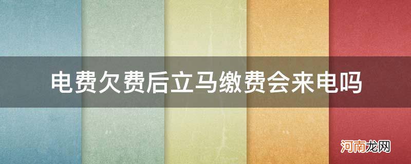 欠费停电之后缴费是不是会立马来电 电费欠费后立马缴费会来电吗