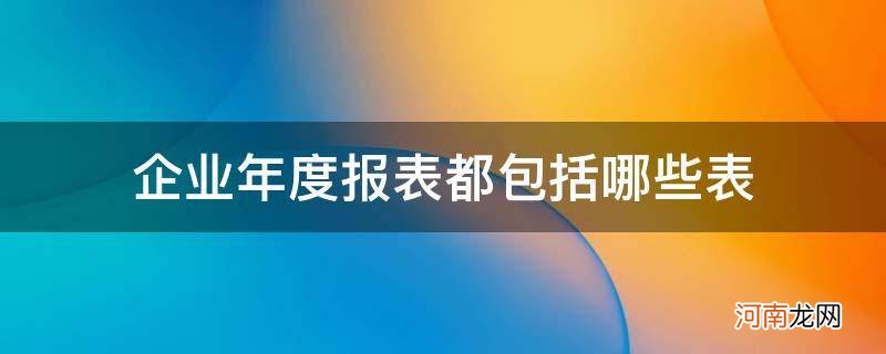 企业年度会计报表包括哪些表 企业年度报表都包括哪些表