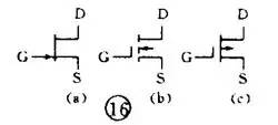 P沟道耗尽型场效应管符号 场效应管符号