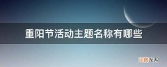 关于重阳节的主题活动名称 重阳节活动主题名称有哪些