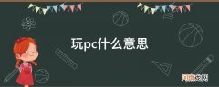 玩pc是啥 玩pc什么意思