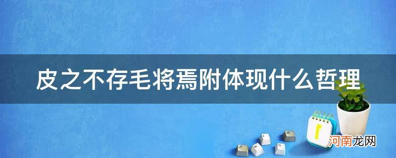 皮之不存毛将焉附哲学原理 皮之不存毛将焉附体现什么哲理