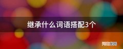 继承什么词语搭配更恰当 继承什么词语搭配3个