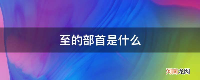 致的部首是什么 至的部首是什么