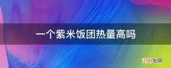 紫糯米饭团热量高吗 一个紫米饭团热量高吗