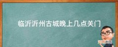 沂州古城几点开门 临沂沂州古城晚上几点关门