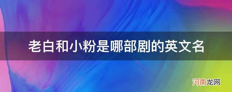 老白和小粉是哪部美剧 老白和小粉是哪部剧的英文名