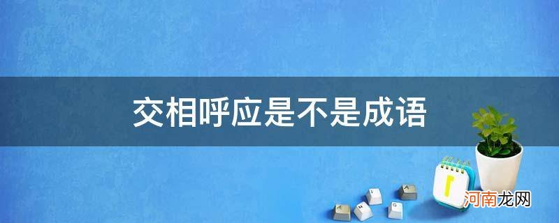 成语什么相互呼应 交相呼应是不是成语