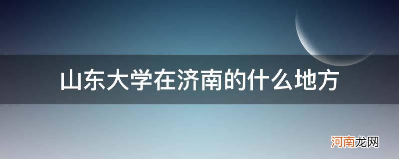 济南大学在山东哪里 山东大学在济南的什么地方