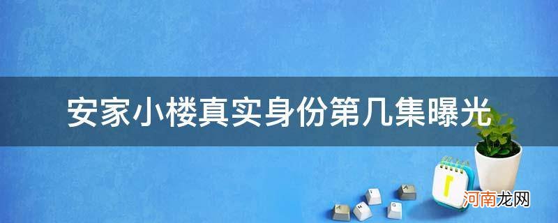 安家小楼真实身份第几集曝光小孩子 安家小楼真实身份第几集曝光