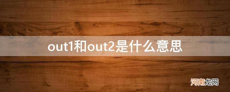 模块out1和out2是什么意思 out1和out2是什么意思