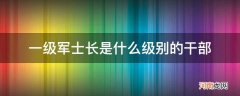 一级军士长是干部吗 一级军士长是什么级别的干部