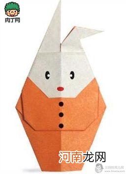 手工折纸：穿礼服的兔子