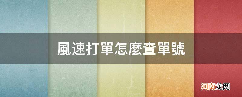 风速打单怎么查单号充值 风速打单怎么查单号