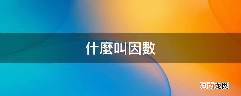 什么叫因数什么叫质数 什么叫因数