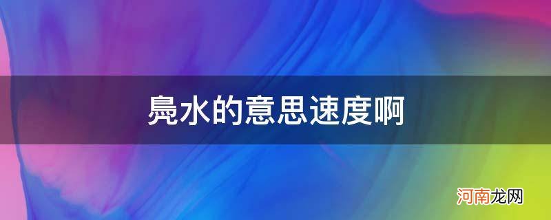 凫水的意思和读音 凫水的意思速度啊