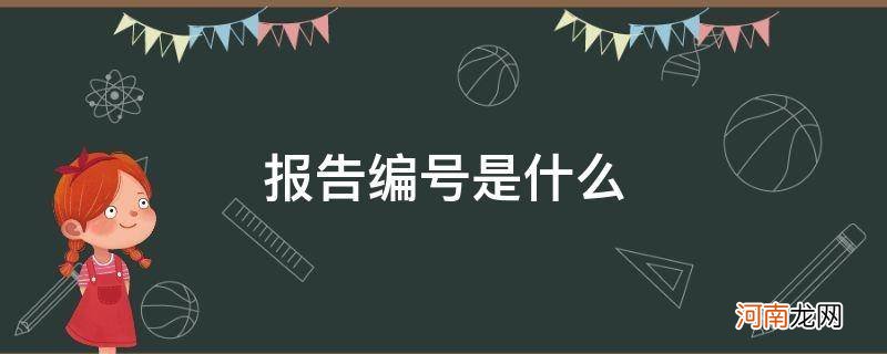 报告编号是什么怎么获取 报告编号是什么