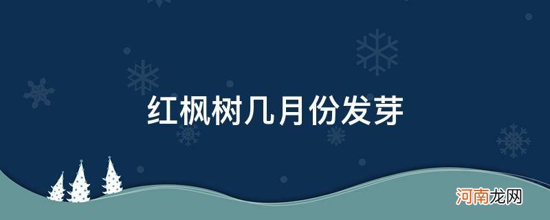 红枫树多长时间发芽 红枫树几月份发芽