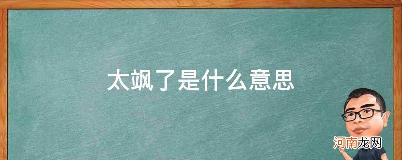 姐姐太飒了是什么意思 太飒了是什么意思