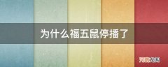 福五鼠为什么不播了 为什么福五鼠停播了