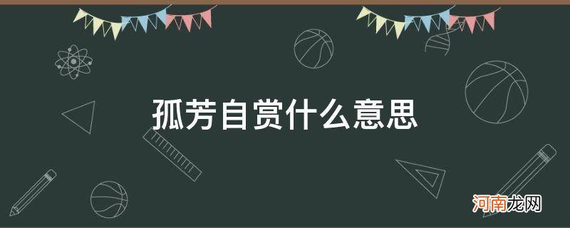 一枝独秀,孤芳自赏什么意思 孤芳自赏什么意思