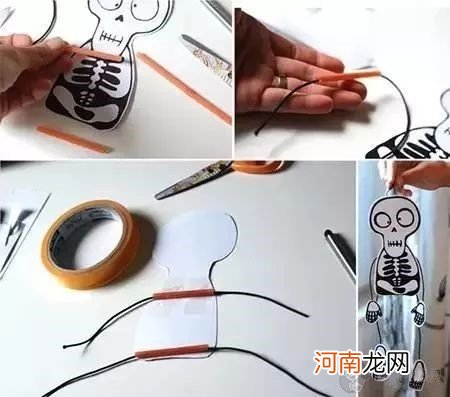 万圣节手工制作骷髅小挂件