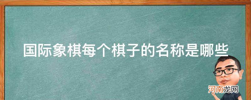 国际象棋共有多少个棋子介绍,名字都叫什么 国际象棋每个棋子的名称是哪些