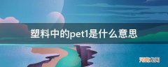 塑料瓶pet1 塑料中的pet1是什么意思