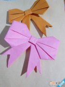 纸蝴蝶结的折法