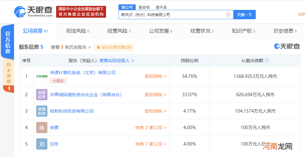 华为旗下“哈勃科技”投资新共识杭州科技