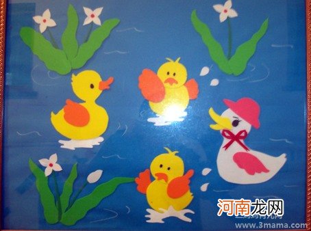幼儿园大班艺术活动《池塘里的一群小鸭子》