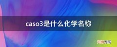 caso3化学名称叫什么 caso3是什么化学名称