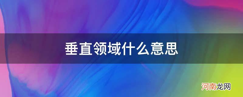 垂直领域什么意思 知乎 垂直领域什么意思