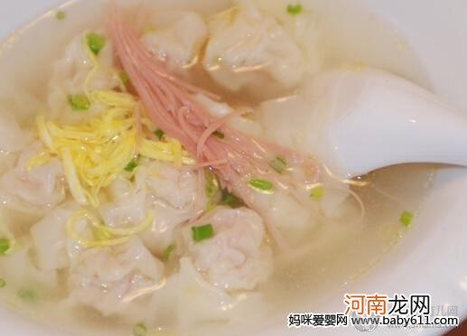 儿童食谱馄饨类：虾肉绉沙馄饨