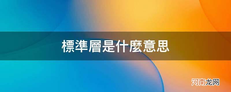 标准层是什么意思多少根什么意思 标准层是什么意思