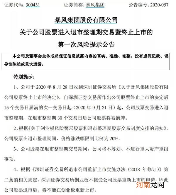 6万股民无眠！首只跌幅20%退市股来了：400亿市值“灰飞烟灭”！