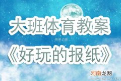 附教学反思 大班主题活动教案：好玩的报纸教案