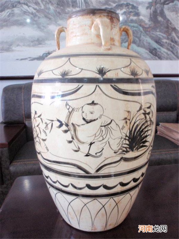 史上最全的中国磁州窑白釉黑剔花龙纹瓶知识