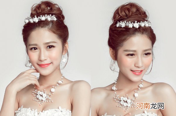 韩式新娘盘发发型图 彰显无与伦比的高贵