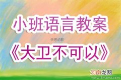 小班语言活动大卫不可以教案反思