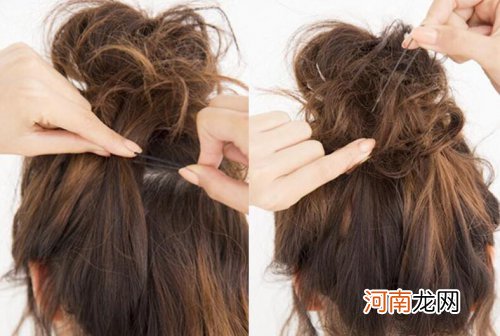 简单盘发发型扎法步骤图 教你如何盘出可爱丸子头