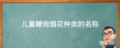 烟花鞭炮有哪些名称 儿童鞭炮烟花种类的名称