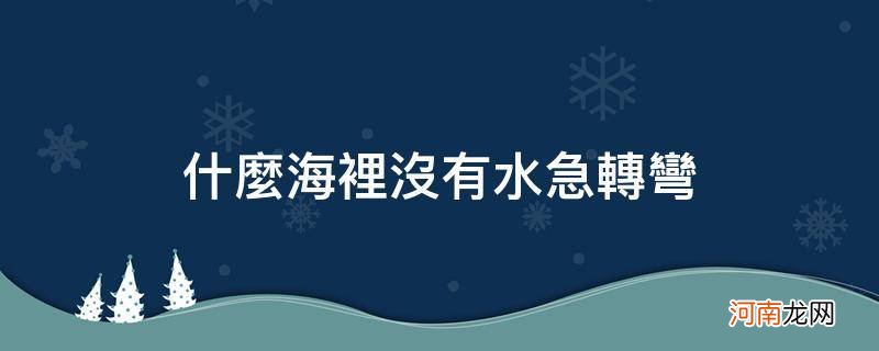 什么海里没有水急转弯_海没有水脑筋急转弯