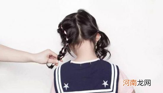 儿童小孩编发教程步骤 一条丝带就能完成的好看宝宝编发发型