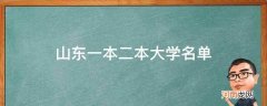 山东一本二本大学名单_山东的二本大学名单