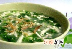 食谱推荐：猪血豆腐青菜汤
